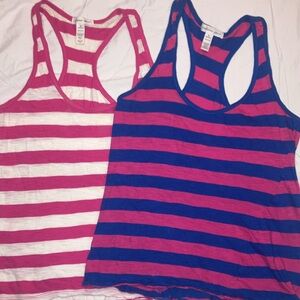 Set of 2 Striped Tanks Medium